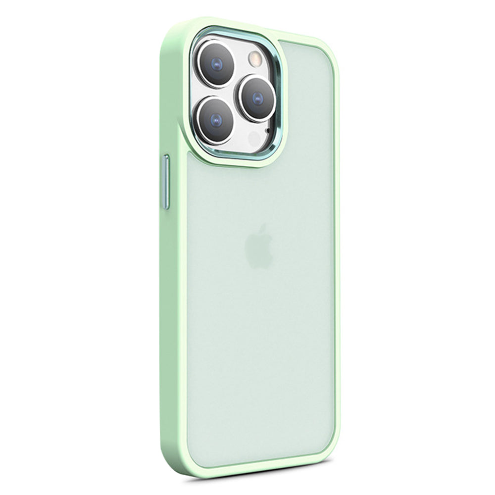 Til iPhone 12/12 Pro 6,1 tommer PC TPU telefonetui Skin-touch cover med metal kameraramme Til iPhone 12/12 Pro 6,1 tommer PC TPU telefonetui Skin-touch cover med metal kameraramme